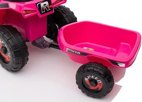 LEAN CARS Ružová batériová štvorkolka XMX630T s prívesom
