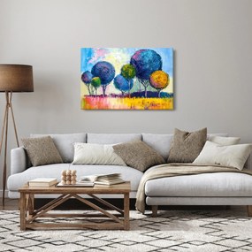 Obraz kopulovitých stromov, olejomaľba (90x60 cm)
