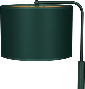 Stolná lampa Verde, 1x zelené textilné tienidlo, gr