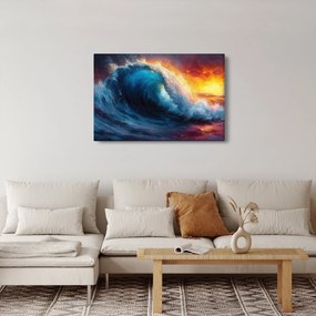 Obraz - Vlna v západu slnka (90x60 cm)