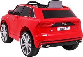 Ramiz Elektrické autíčko Audi Q8 Lift pre deti červené SUV + diaľkové ovládanie