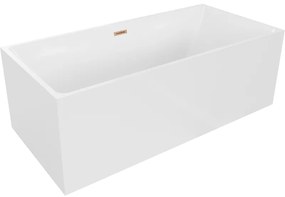 Mexen Nita, voľne stojaca vaňa 170 x 80 cm, biela, medený prepad, 52091708000-65