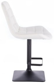LuxuryForm DESIGN Barová stolička PARIS na čiernej hranatej podstave - biela