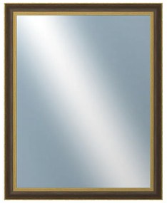 DANTIK - Zrkadlo v rámu, rozmer s rámom 80x100 cm z lišty ZVRATNÁ čiernozlatá plast (3071)