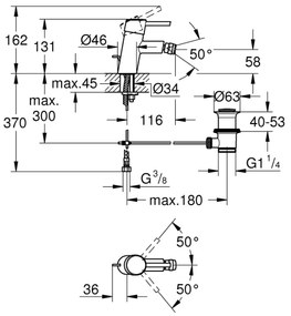 GROHE 32208001 - Bidetová batéria CONCETTO DN 15 lesklý chróm