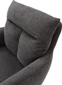 Otočná jedálenská stolička Sofia, šedá štruktúrovaná látka