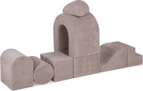 Ihrisko Zámok s bazénom + 150 loptičiek (perleť, zlato), béžový prémiový menčester