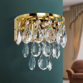 Orion WA 2-1369/2 - Krištáľové nástenné svietidlo CELESTE 2xG9/40W/230V zlatá