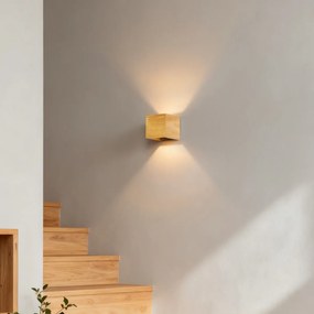 Rustikálna nástenná lampa z dubového dreva - Transfer