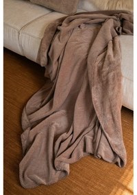 Taupe deka z mikroplyšu 150x200 cm Tomo – Tiseco Home Studio