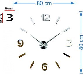 Moderné hodiny zrkadlové veľké I SENTOP 12SZ026
