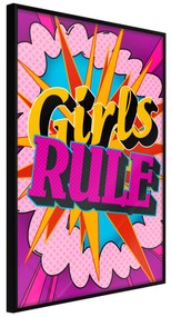 Artgeist Plagát - Girls Rule II [Poster] Veľkosť: 40x60, Verzia: Čierny rám