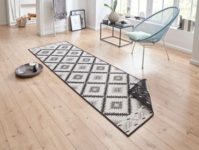 Kusový koberec Twin Supreme 103429 Malibu black creme – na von aj na doma, 200x290, čierna, čiernobiela, chodba / predsieň, Hanse Home