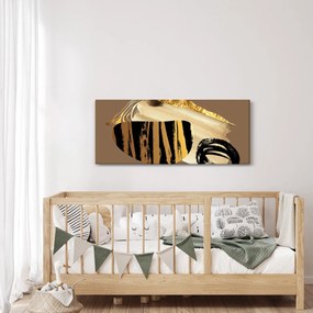Obraz - Abstrakcia golden brown N⁰2 (120x50 cm)