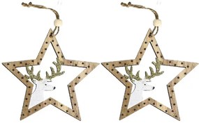 Vianočná dekorácia KL-21X12 hnedá (2 ks)