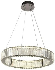 LED Stmievateľný luster na lanku LED/40W/230V 3000-6500K chróm + diaľkové ovládanie