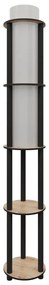 Stojacia lampa s poličkami NOTO 1xE27/40W/230V béžová/čierna