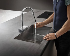 Hansgrohe Aquno Select M81, páková kuchynská batéria 170, vyťahovateľná sprška, 3jet, sBox, chrómová, HAN-73831000