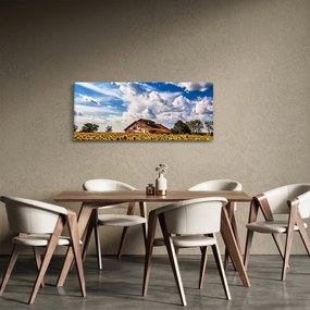 Obraz slnečnicového poľa (120x50 cm)