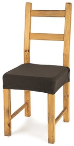 4home Multielastický poťah na sedák na stoličku Comfort hnedá, 40 - 50 cm, sada 2 ks