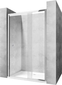 Rea Viktor, otočné sprchové dvere 77-97cm x 1900 mm, 6mm číre sklo, chrómový profil, REA-K0548