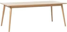 Rozkladací jedálenský stôl s doskou v dubovom dekore v prírodnej farbe 190x90 cm Barrali – Unique Furniture