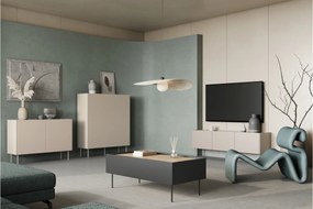 Konferenčný stolík Desin 120 cm - čierny mat / dub nagano