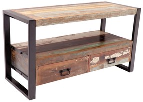 furniture-nabytek.cz - TV stolík masív kov drevo mango 100x60x45