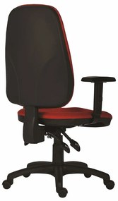 Pracovná stolička Bauer s podrúčkami, červená