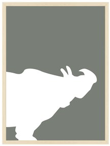 Minimalist Animals - nosorožec - obraz do detskej izby Bez rámu  | Dolope