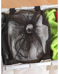 WENKO 3440113100 - Kôš na bielizeň TRIO 63x57 cm béžová/čierna/strieborná