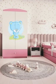 Detská skriňa Babydreams 90 cm medvedík ružový