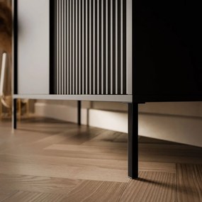 VYSOKÁ KOMODA RAYMOND 3D ČIERNA MATNÁ 103 cm