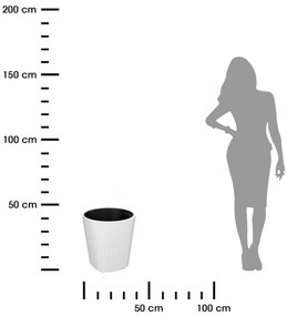 PLASTOVÝ KVETINÁČ MORA 41X39 CM BIELA