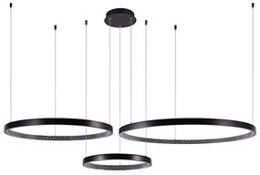 LED Luster na lanku 3xLED/19W/230V 4000K čierna