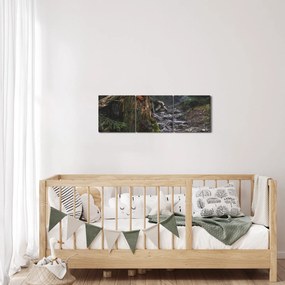 Obraz - V lese (s hodinami) (90x30 cm)