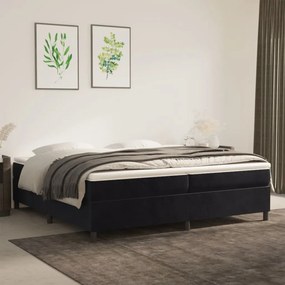 Rám na boxspring posteľ čierny 200x200 cm zamat