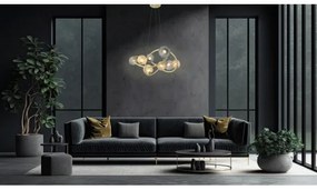 Wofi 7015-804 - LED Luster na lanku METZ 8xG9/3,5W/230V zlatá/šedá