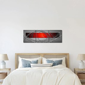 Abstraktný obraz (s hodinami) (90x30 cm)