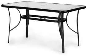 ModernHome Záhradný stôl vlnitý sklenený 140x80cm terasa balkón