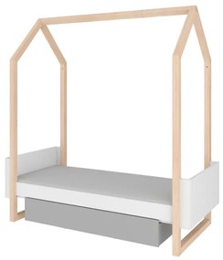 PROXIMA.store - Detská posteľ v tvare domčeka PINETTE so šuflíkom - 70x140