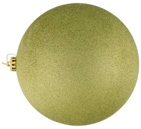 DECOLED Plastová koule, prům. 30 cm, jablkově zelená, glitter