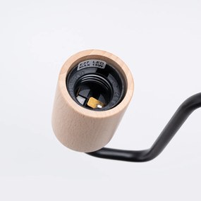 Nástenné svietidlo Timbo 1, drevené telo svietidla, b