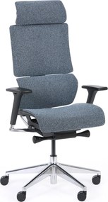 Kancelárska balančná stolička s balančným operadlom PHOENIX, sivomodrá