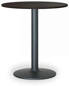 Konferenčný stolík FILIP II, priemer 800 mm, čierna podnož, doska wenge