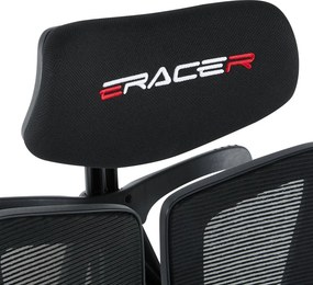 Herná ergonomická stolička ERACER H3246 — sieť / látka, čierna