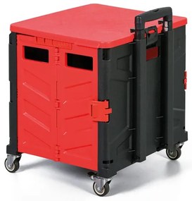 Skladací nákupný vozík 30L, nosnosť 30 kg, 4 otočné kolieska