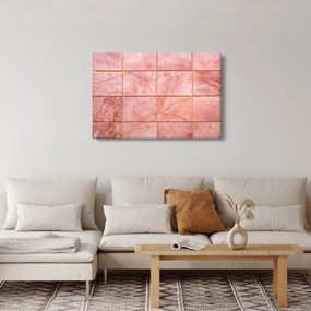 Obraz - Ružové, mramorované dlaždice (90x60 cm)