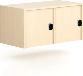 Nadstavba pre skrine FRAME, 2x dvere, 872 x 450 x 427 mm, kódový zámok, breza