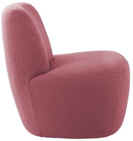 Ružové kreslo z textílie buklé Ada – Leitmotiv